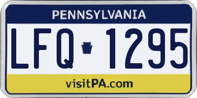 PA license plate LFQ1295