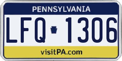 PA license plate LFQ1306