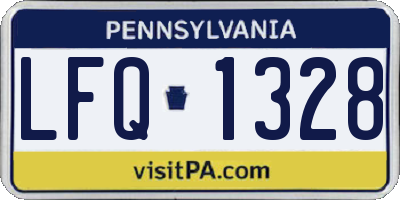 PA license plate LFQ1328