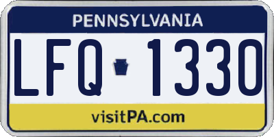 PA license plate LFQ1330