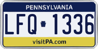 PA license plate LFQ1336