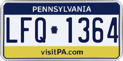 PA license plate LFQ1364