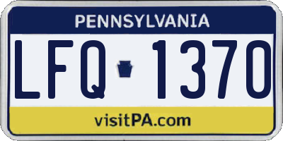PA license plate LFQ1370