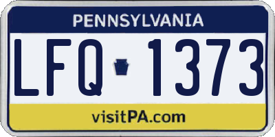 PA license plate LFQ1373