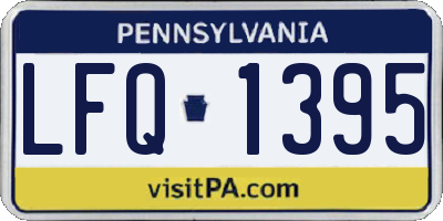 PA license plate LFQ1395