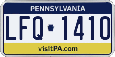 PA license plate LFQ1410