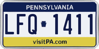 PA license plate LFQ1411