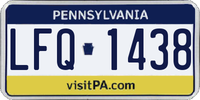 PA license plate LFQ1438