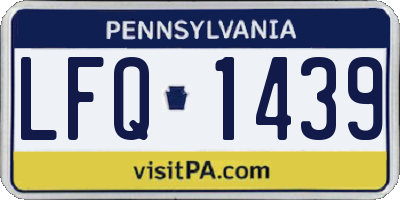 PA license plate LFQ1439