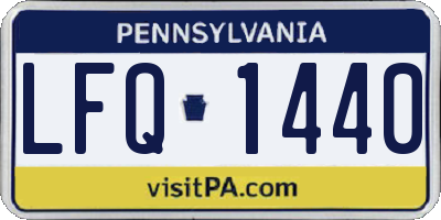 PA license plate LFQ1440