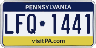 PA license plate LFQ1441