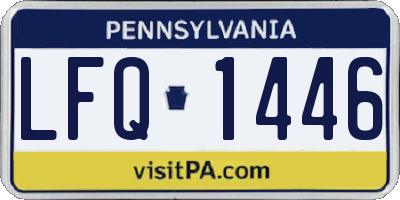 PA license plate LFQ1446