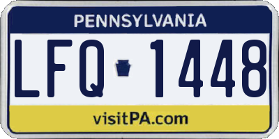 PA license plate LFQ1448