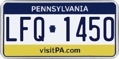 PA license plate LFQ1450