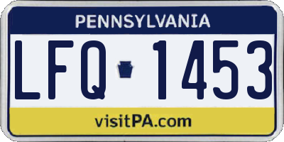 PA license plate LFQ1453