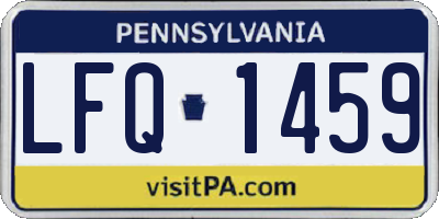 PA license plate LFQ1459