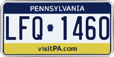 PA license plate LFQ1460