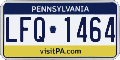 PA license plate LFQ1464