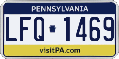 PA license plate LFQ1469
