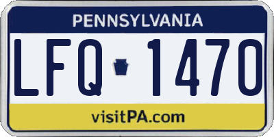 PA license plate LFQ1470