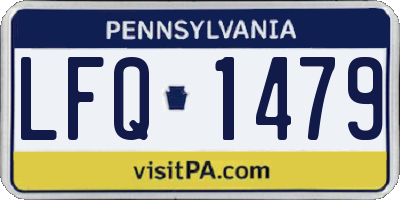 PA license plate LFQ1479