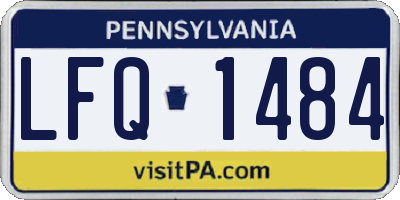 PA license plate LFQ1484