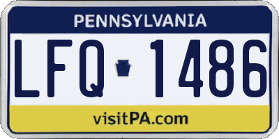 PA license plate LFQ1486