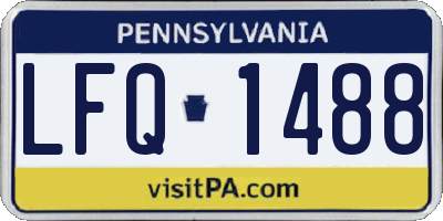 PA license plate LFQ1488