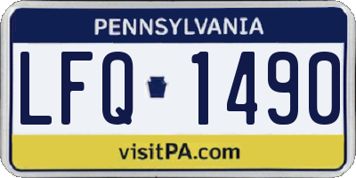 PA license plate LFQ1490