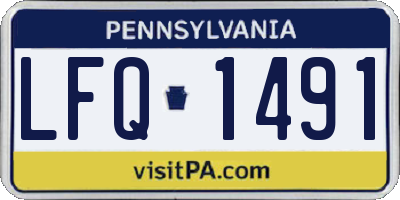 PA license plate LFQ1491