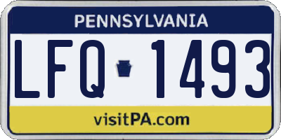 PA license plate LFQ1493