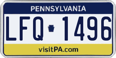 PA license plate LFQ1496
