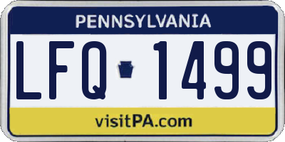 PA license plate LFQ1499