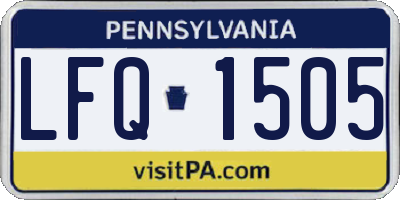 PA license plate LFQ1505