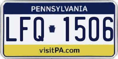 PA license plate LFQ1506