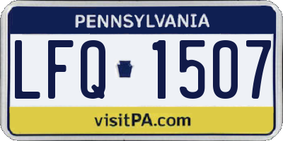 PA license plate LFQ1507