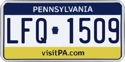 PA license plate LFQ1509