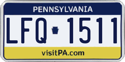 PA license plate LFQ1511