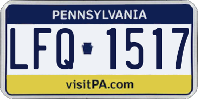 PA license plate LFQ1517