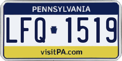 PA license plate LFQ1519