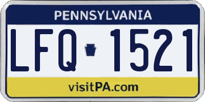 PA license plate LFQ1521