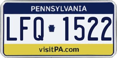 PA license plate LFQ1522