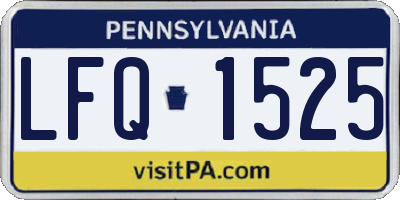 PA license plate LFQ1525