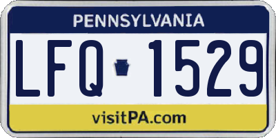 PA license plate LFQ1529