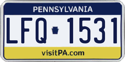 PA license plate LFQ1531