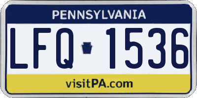 PA license plate LFQ1536