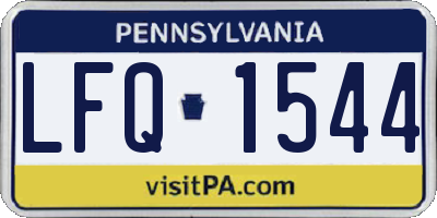 PA license plate LFQ1544
