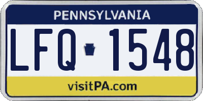 PA license plate LFQ1548
