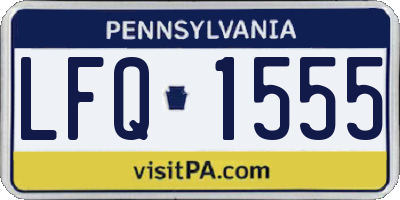 PA license plate LFQ1555