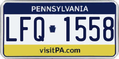 PA license plate LFQ1558